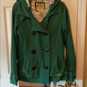 Green Billabong knit pea coat